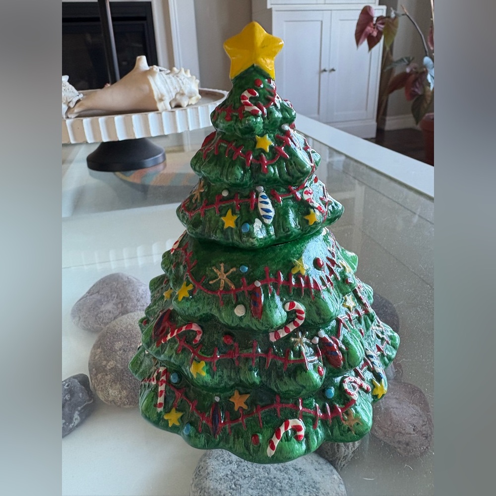 Vintage Candle Festive Green Ceramic Christmas Tree